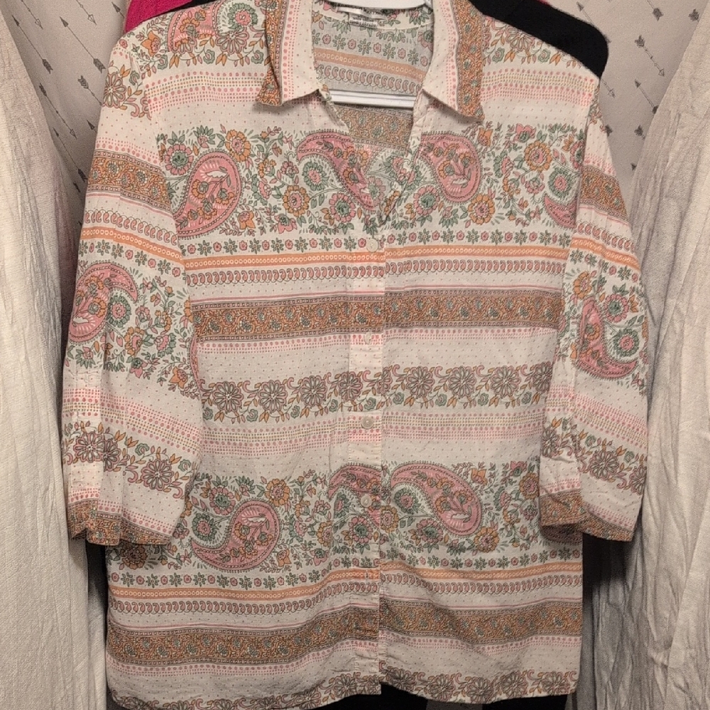 Rebecca Malone Floral Pattern Blouse